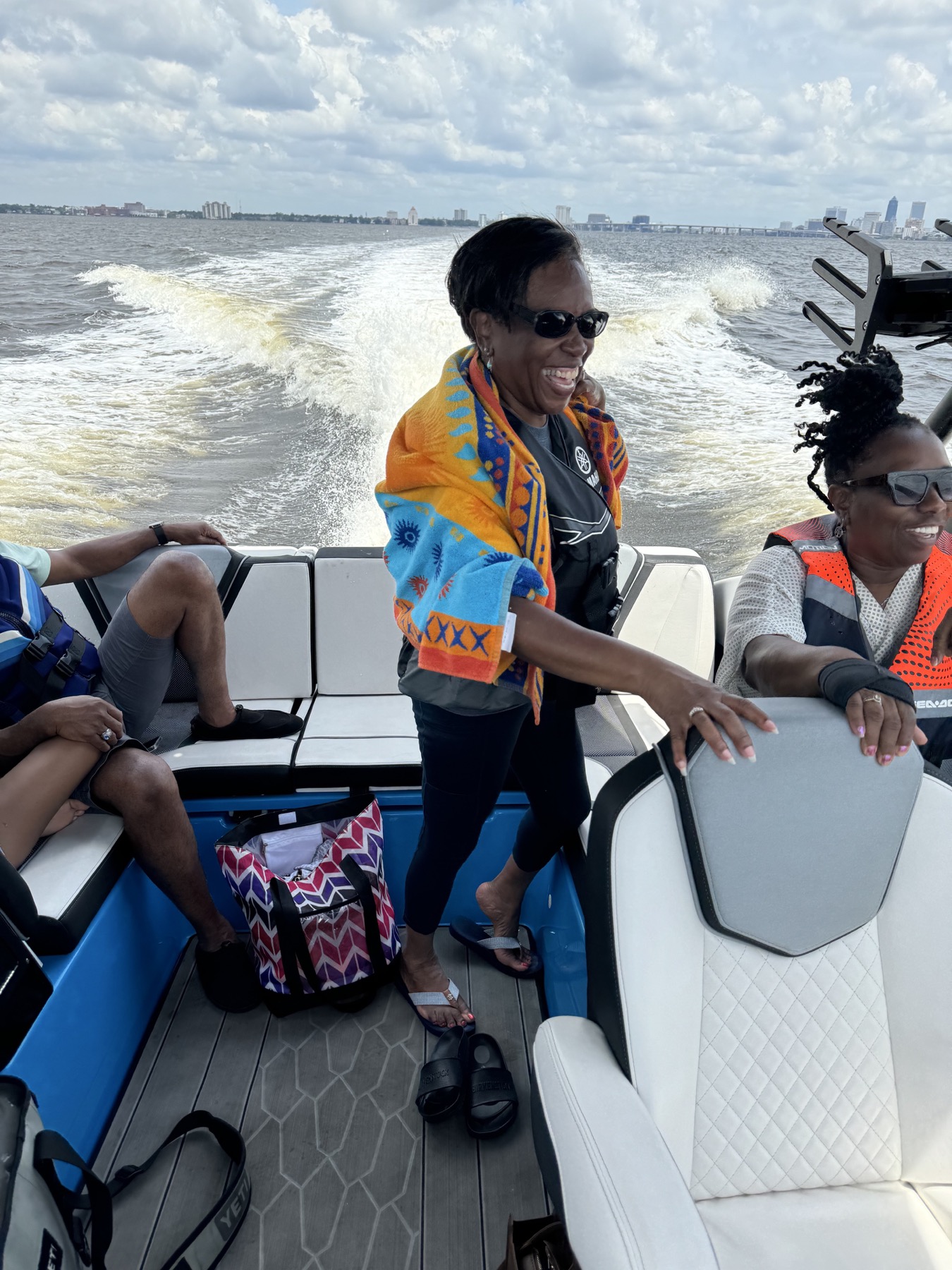 Guests laughing while cruising